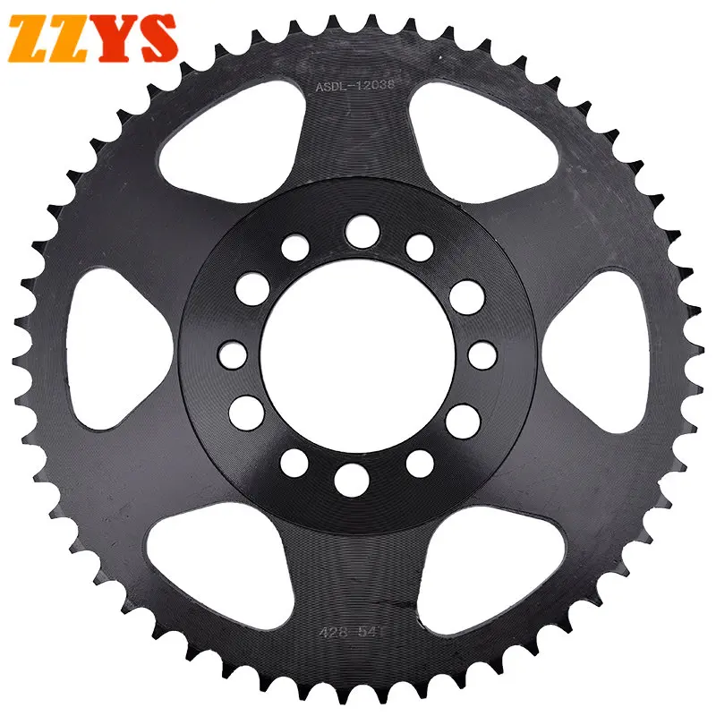 

428-54T 428 54T 54 Tooth Rear Sprocket Gear Wheel Cam For Yamaha Road DT125 DT125F DT 125 1975-1976 DT175 DT175A DT 175 1974-76