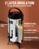 Insulated Beverage Dispenser-75 Cup Hot&Cold water Urn for Catering-Stainless Steel Premium 12 L/3.2 Gallon Hot Drink D 3