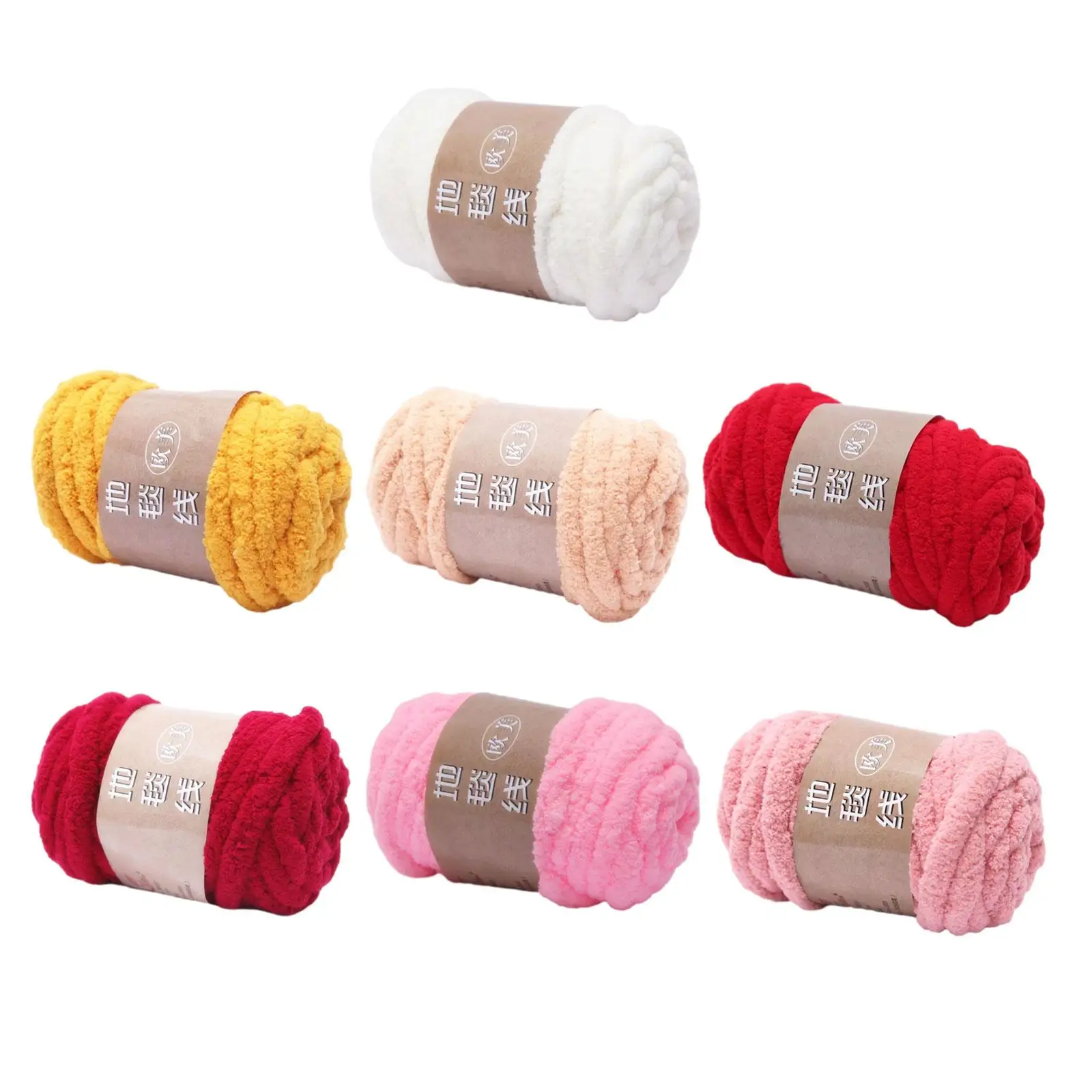 

Chunky Yarn Washable Soft Handcrocheted Crocheting Arm Knitting Yarn for Cat House Blankets Hats Tapestry Throw Pillow Crafting
