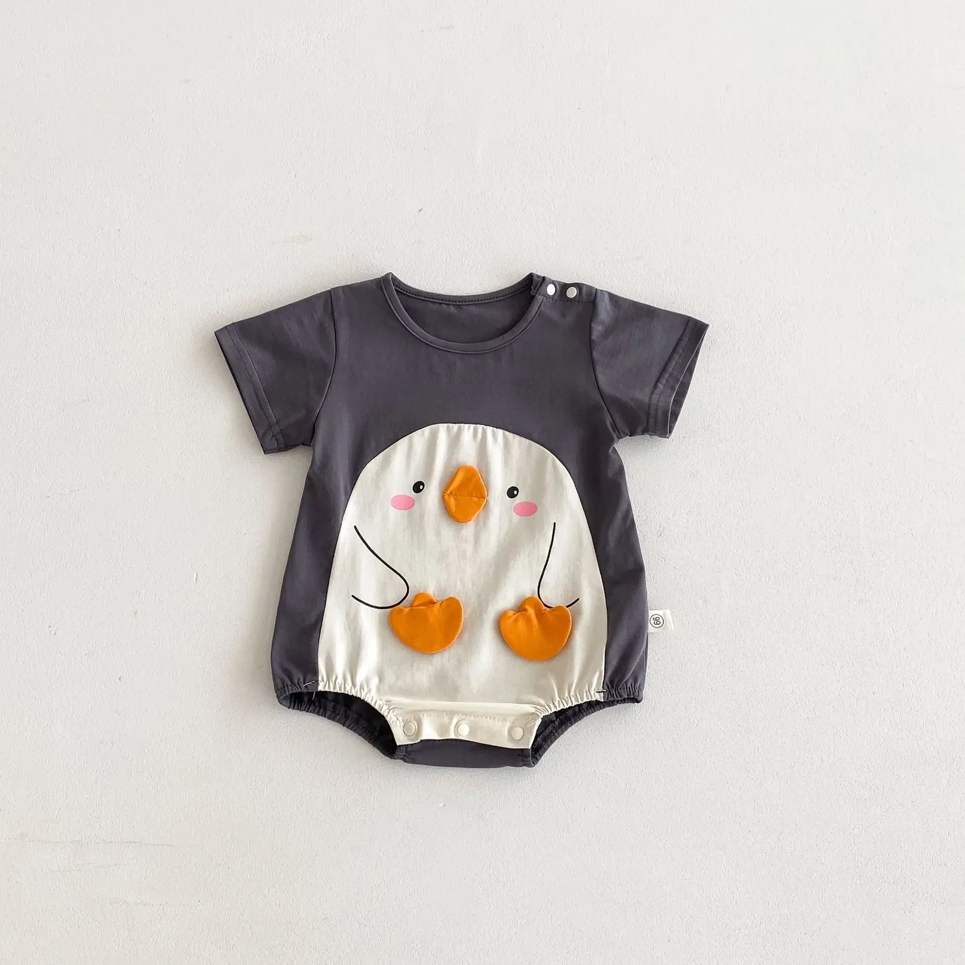 Summer Short Sleeve Baby Korean Style Cotton Cartoon Outfits Children's Rompers For Boys Girls Lightweight Thin Hao Hao