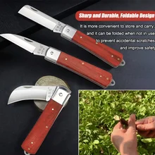  New Foldable Grafting Knife 4Cr14 Gardening Pruning Knife Tools Bonsai Grafting Pruning Hand Cutting Pruning Seedling Tree Knife 