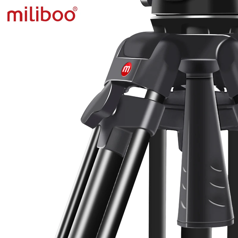 Miliboo MTT606 여행용 삼각대, 유압 유체 댐핑 비디오 헤드, 디지털 SLR DSLR 카메라, 추가 QR 플레이트, 무게 2.9kg