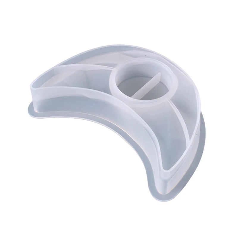 

Diy кристаллическая капля клеевая форма лунообразная секция подсвечник форма для хранения стола