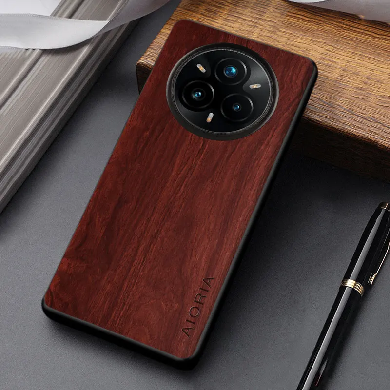 Lightweight Durable Wooden Pattern PU Leather Case Cover