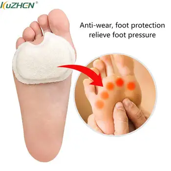 1Pair Felt Forefoot Metatarsal Pads Pain Relief Orthotics Foot Massage Anti-slip Protector High Heel Elastic Cushion Foot Care 1