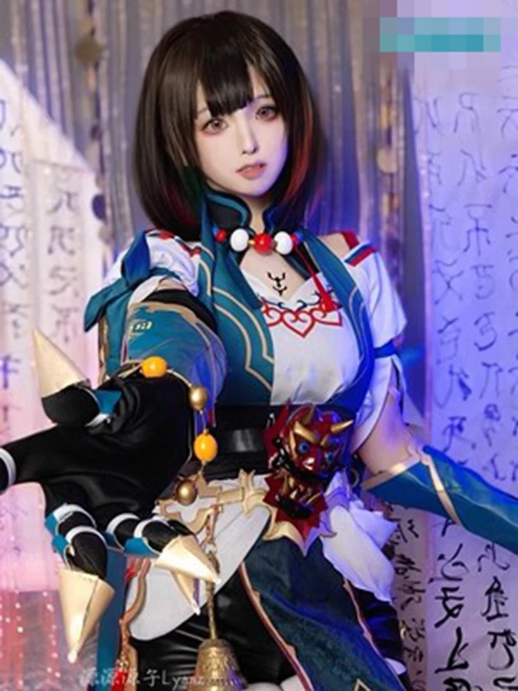 

2023Game Honkai Star Rail XueYi Cosplay Costume Women's Anime Bodysuit Halloween Dress Up Masquerade Masks Accessories Armor New