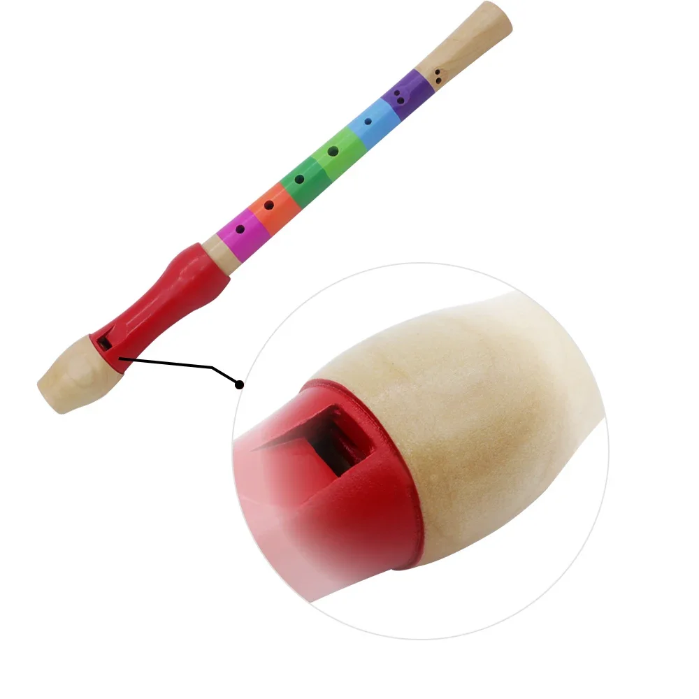 Harp Flute Wooden Eight Hole Treble Orff Flute For Children Gifts