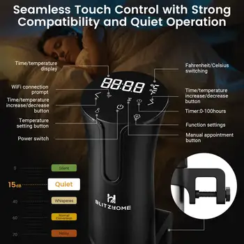 Sous Vide Machines 1100W Smart Wifi Devices Kitchen Home-Appliance Sous Vide Cooker Durable Immersion Circulator Precise Cooking 6