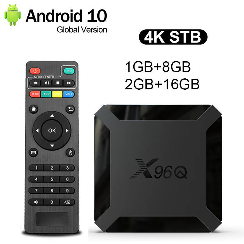 X96Q Boîtier TV Allwinner H313 Android 10.0 2 Go/16 Go
