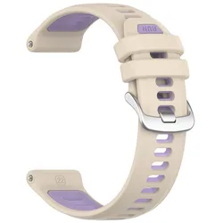 Bicolor Sport Silicone Band - 22mm Watch Strap for Garmin Forerunner & Venu Series (Starlight Purple)