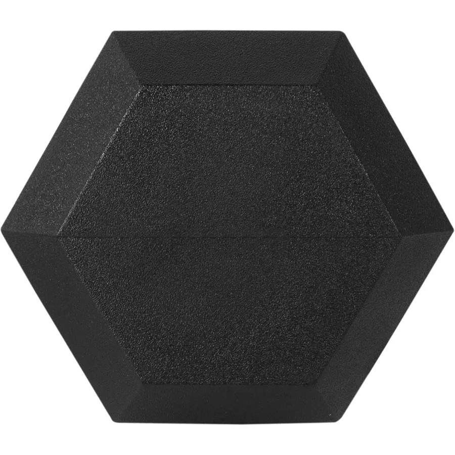 Rubber Coated Solid Steel Cast-Iron Pair Dumbbells, Rubber Hex Dumbbells, Hex Weights Dumbbells for Muscle Toning, Full Body Wor