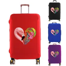 Flamingo Flower Print Luggage Cover Suitcase Protector Thicker Elastic Dust Cover for 18-28 Inch Trolley Case Travel Accessories tanie tanio Elastyczna tkanina CN (pochodzenie) Guangdong Luggage protective cover POKROWIEC NA BAGAŻ AKCESORIA PODRÓŻNE Chiny (kontynentalne)