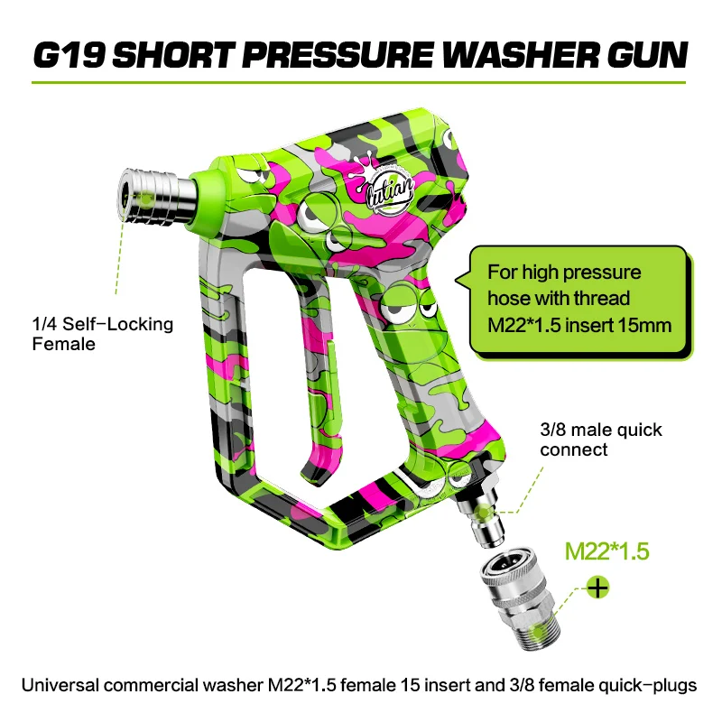 G19 SHORT PRESSURE WASHER GUN Graffiti Style high pressure gun pressure washer gun