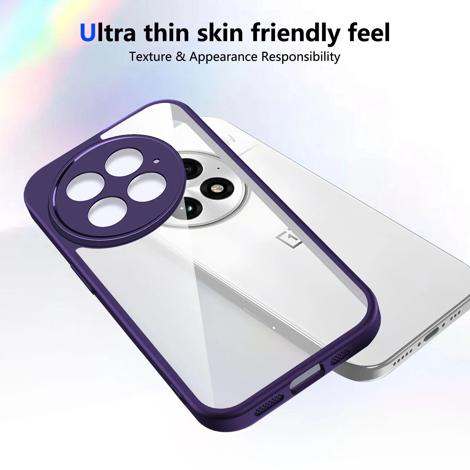 Luxury Armored Acrylic Transparent Back Cover Case