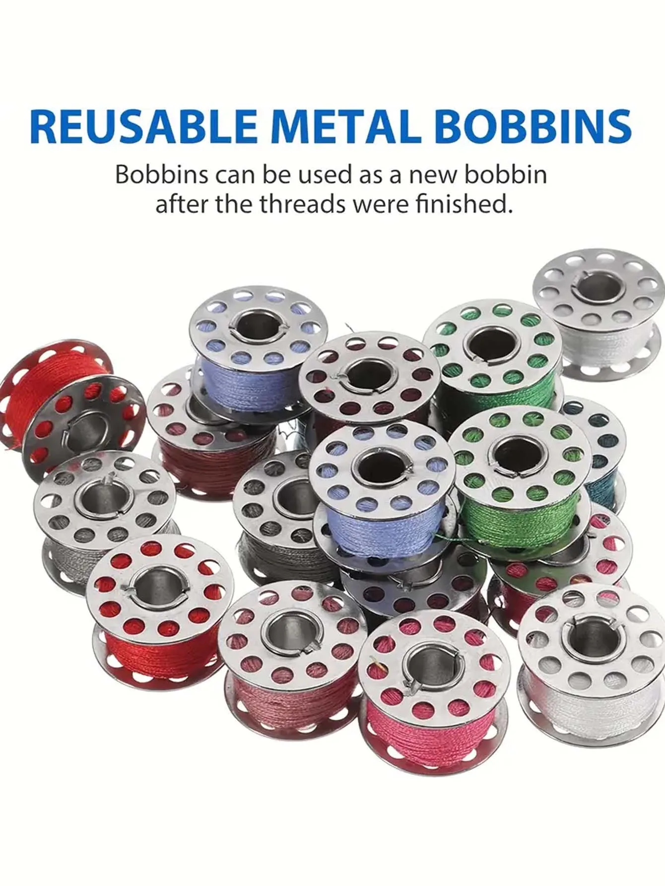 Stainless Steel Sewing Machine Bobbins 5/12/24PCS  Durable Metal Construction for Brother Sewing Machine, Essential Sewing Craft