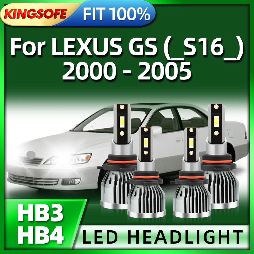 

Roadsun LED Headlight HB3 High Beam HB4 Low Beam Bulbs CSP Chips 6000K For LEXUS GS (S16) 2000 2001 2002 2003 2004 2005