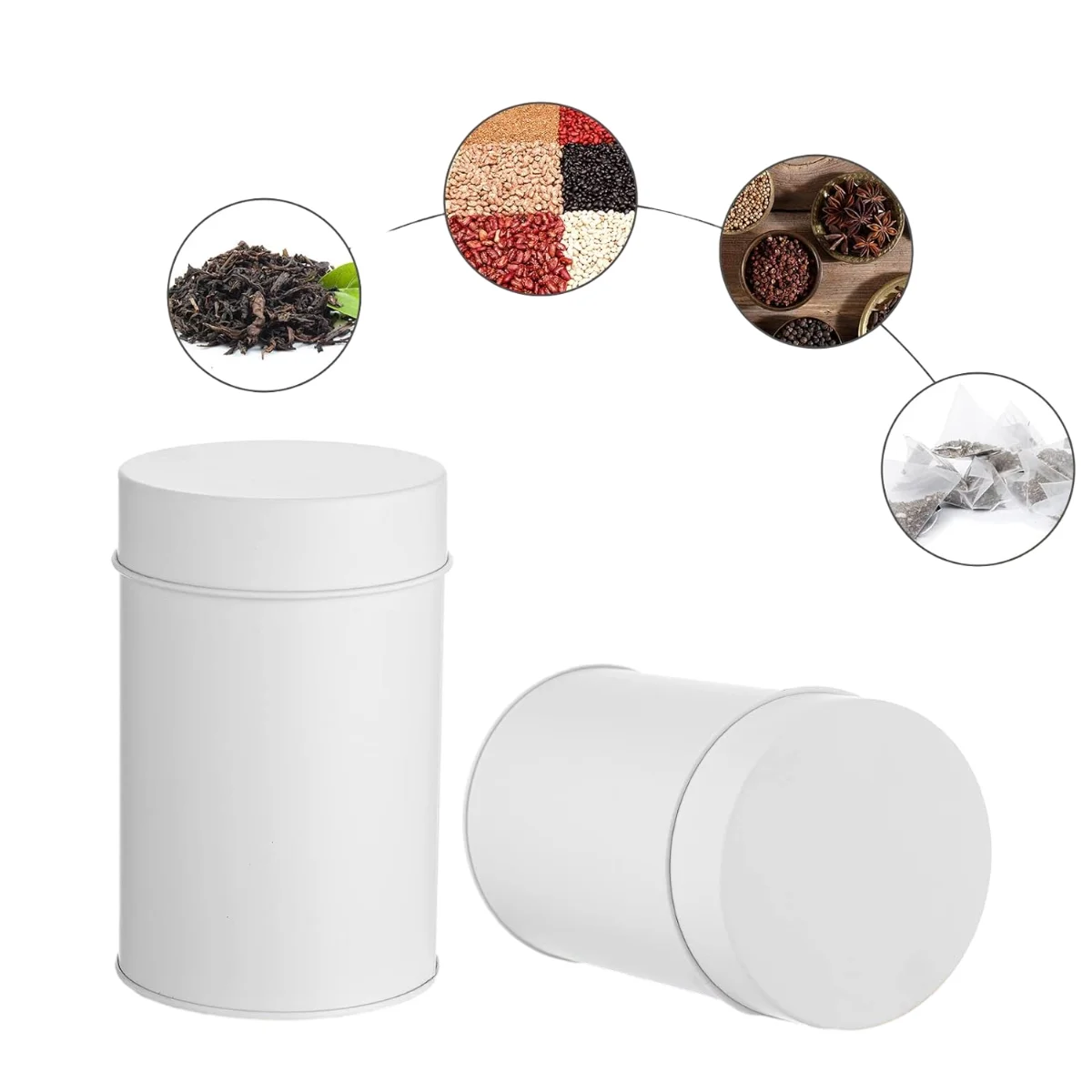 4-Piece Metal Tea Canisters 5