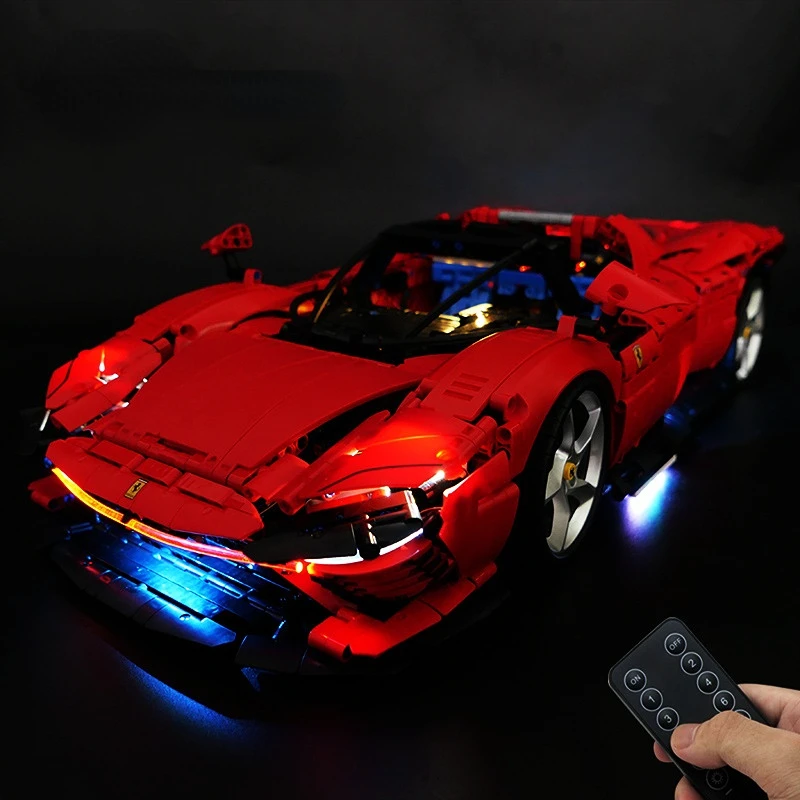 Building Blocks Light Per Il 42143 Set Di Accessori Per L'Illuminazione A Led Daytona Sp3 Con Ferraried Tecnico (Non Includere Il Modello)