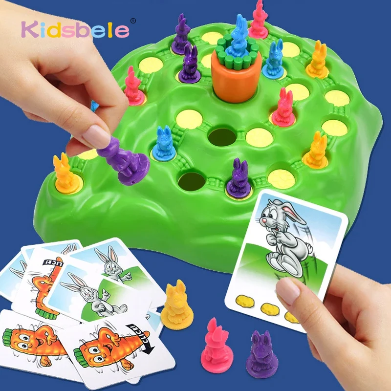 Rabbit Trap Game Rabbit Game Cross Country Spinning Race Turnip Drop Board Game Family Party Game