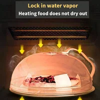 Couvercle anti-éclaboussures pour micro-ondes, couvercle de chauffage pour four domestique, couvercle transparent pour assiette, poignée, accessoires de cuisine 4