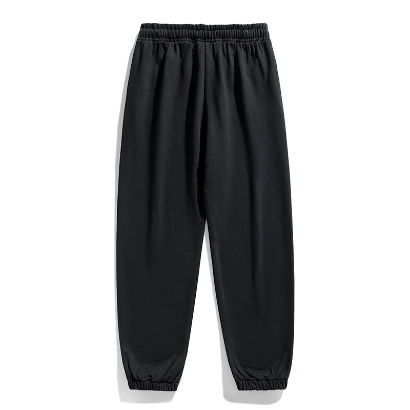 Spring Autumn Solid Color Sporty Pants Men Loose Casual Fashion All-match Elastic Waist Sweatpants Homme Oversized Trousers Men