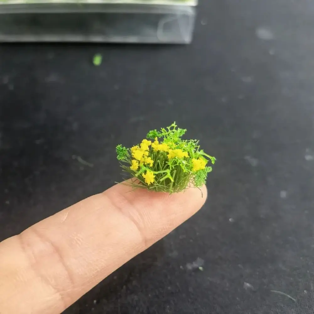 DIY 미니어처 꽃송이 모형 기차 만들기용 정적 꽃송이 시뮬레이션 8mm 높이 꽃풀 모형
