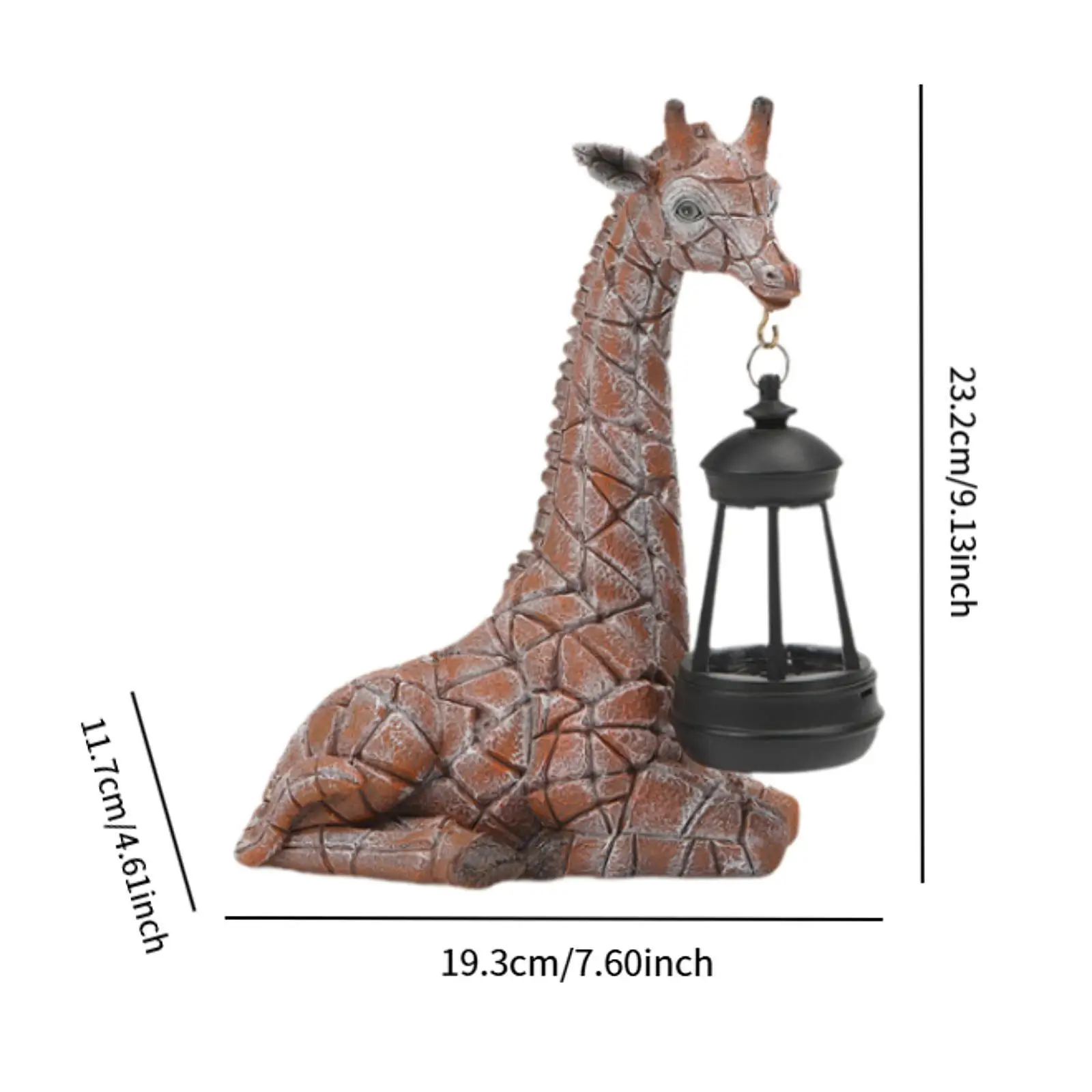 Garden Giraffe Statue Animal Sculpture with Solar Light Nice Gift Collectibles Garden Giraffe Statue Animal Sculpture with Solar Light Nice Gift Collectibles