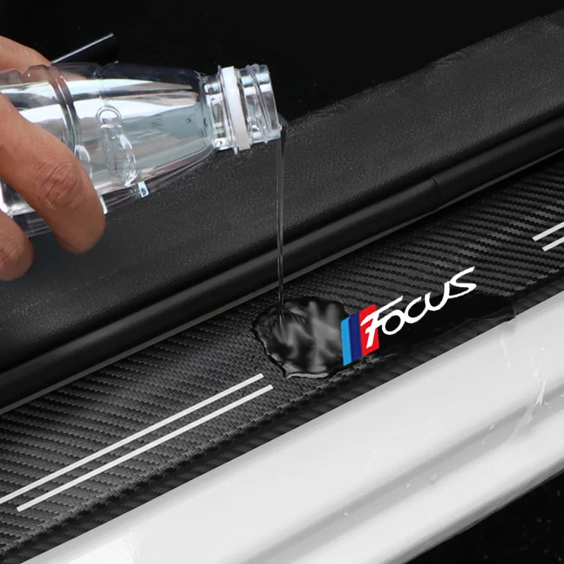 

Car Door Sill Protector Carbon Fiber Threshold Decals Rear Bumper Stickers for Focus MK2 MK4 MK3 Car Accessories