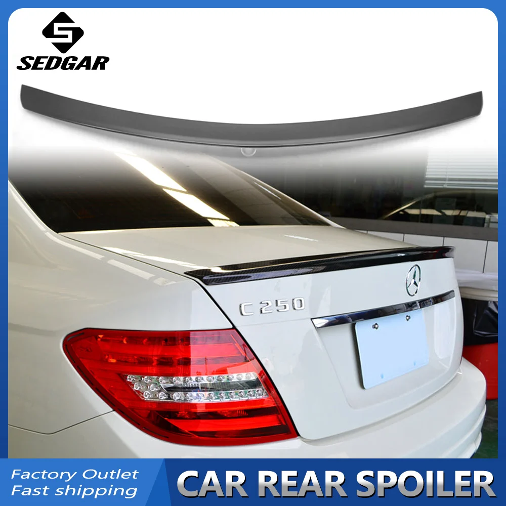 

W204 Glossy Black Rear Trunk Spoiler Car Tail Wing For Mercedes Benz W204 C class 4 Door 2007-2013 C180 C200 C220 C260 C300