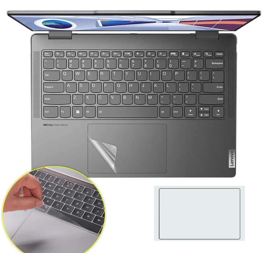 2PCS Matte For LENOVO Yoga 7i 14" Gen 9 / Yoga 7 Gen 8 14IRL8 Touchpad Protective film Sticker Protectorx Size120*75mm TOUCH PAD