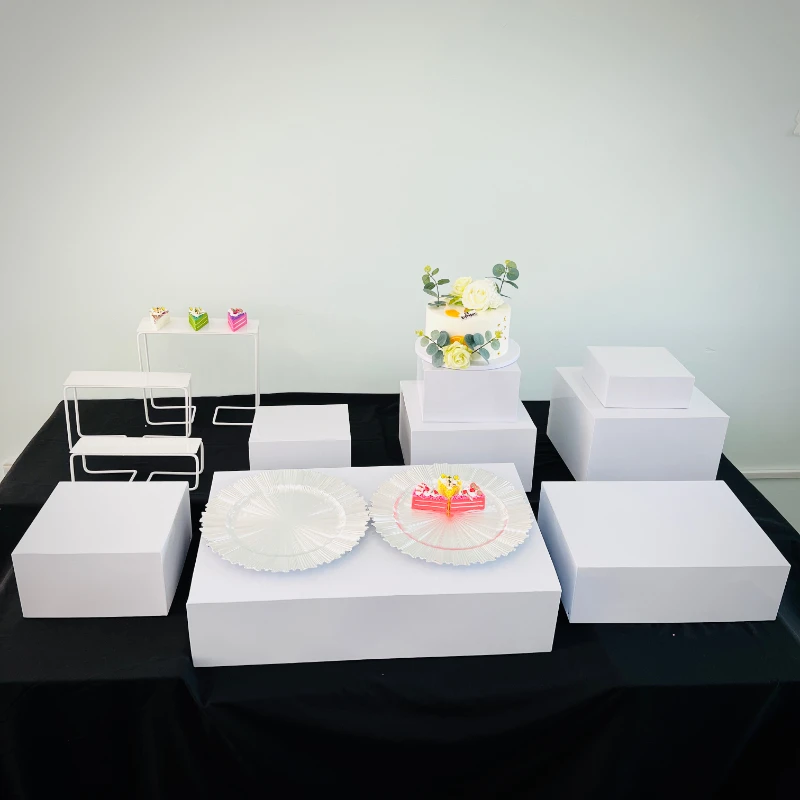 Luxury Glossy Column et Pastry Display Stand Dessert Banquet Table Centerpiece Candy Bar Party Cake Fruit Drink Food Holder