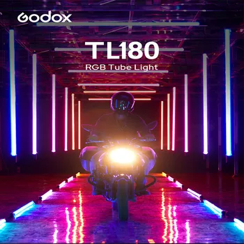 Godox-TL180 RGB 라이트 완드 스틱 라이트, 2700k-6500K CRI 96 TLCI 98 14.4V/9000mAh 앱/원격/DMX 제어 튜브 라이트 TL180 지원