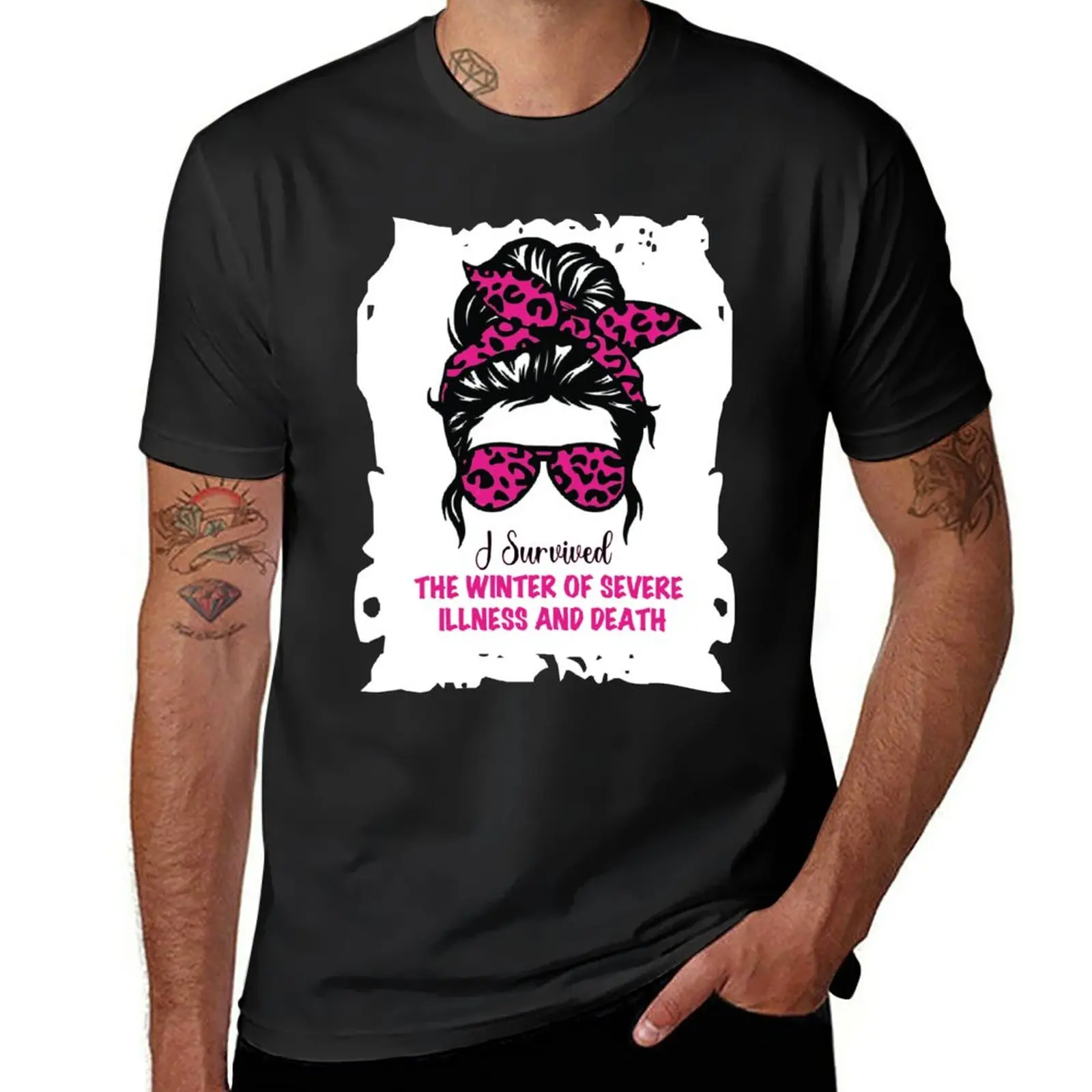 

New I Survived The Winter Of Severe Illness And Death T-Shirt summer clothes anime clothes workout shirts for men