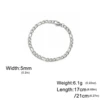 Lucktune bracelet chaine argent homme bracelet aciers inoxydables figaro Figaro chaîne Bracelet pour hommes femmes acier inoxydable largeur 3-10 MM Bracelets Punk bijoux Couple cadeau Pulsera Hombre nouveau