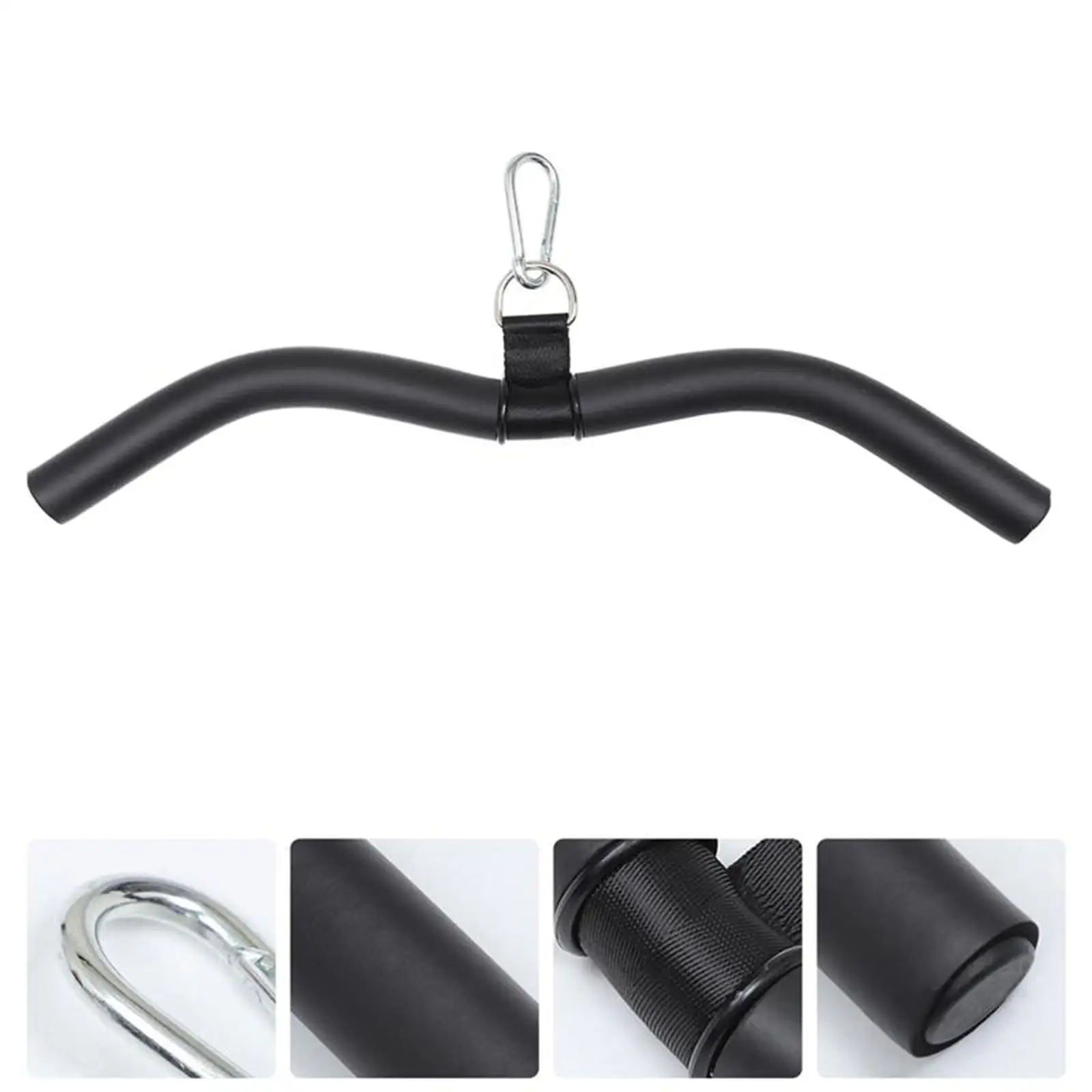 LAT Bar Cable Machine Attachment, Curl Pulldown Bar with Full Rotation and