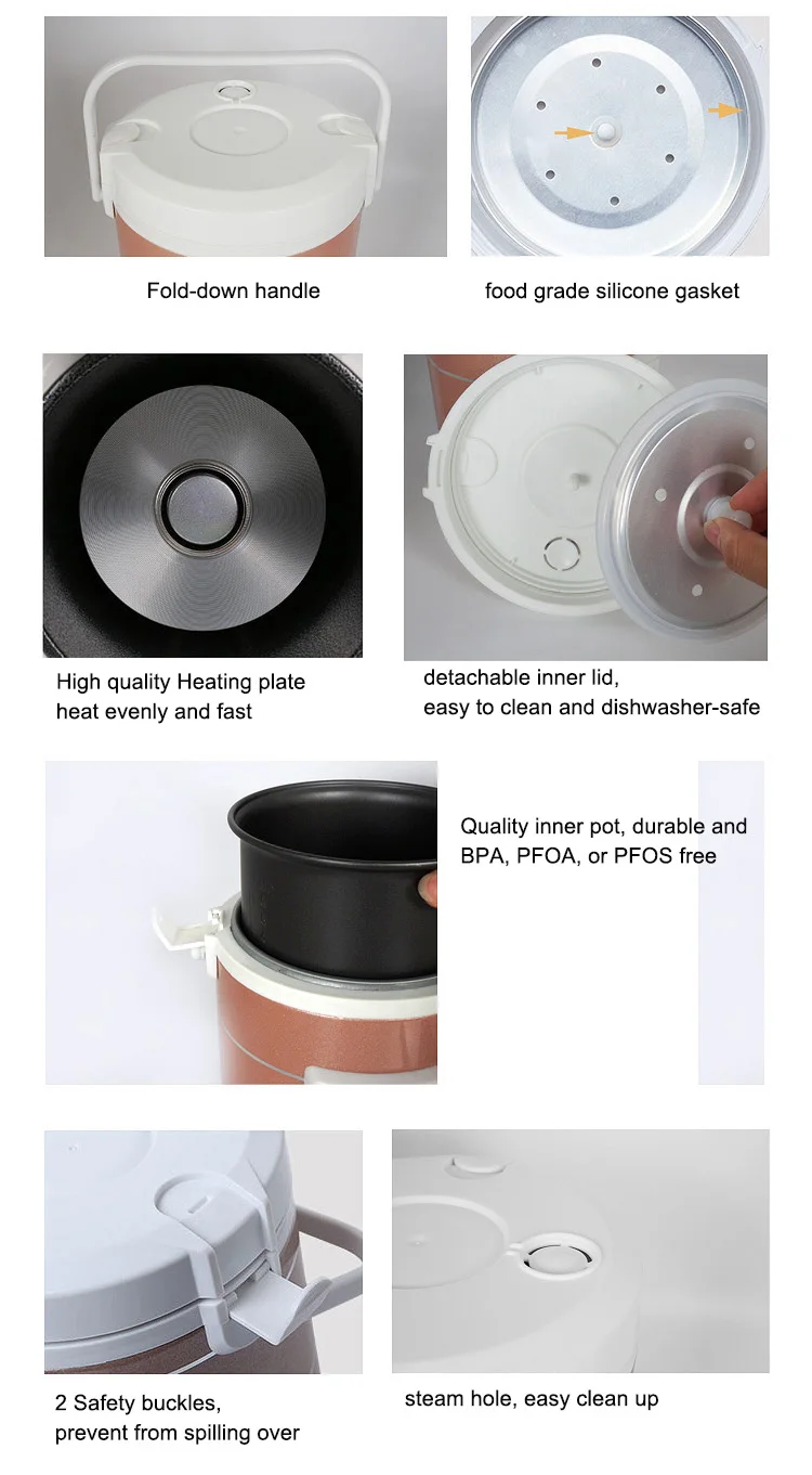 Rice Cooker Mini 12-24V Multifunction Electric Steamer Portable For Camping RV Camper Russian Menu electric cooker electric cooking pot