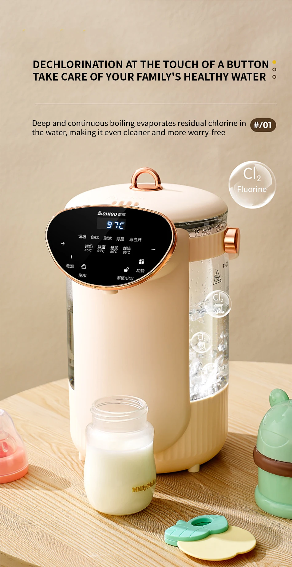 Description Picture 6 of itemHousehold electric kettle constant temperature intelligent large capacity electric kettle insulation integrated water dispenser