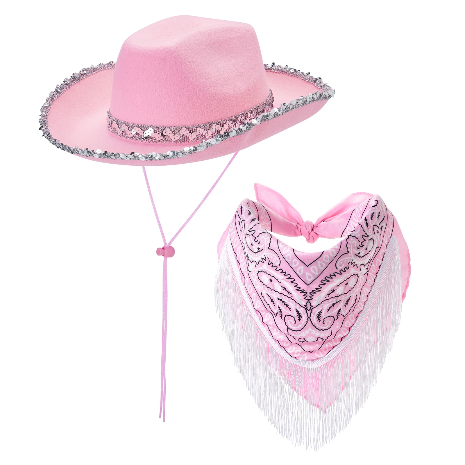 Furry Cowgirl Hats Women Rhinestone Cowboy Hats Wide Brim Western Style Birthday Party Supplies