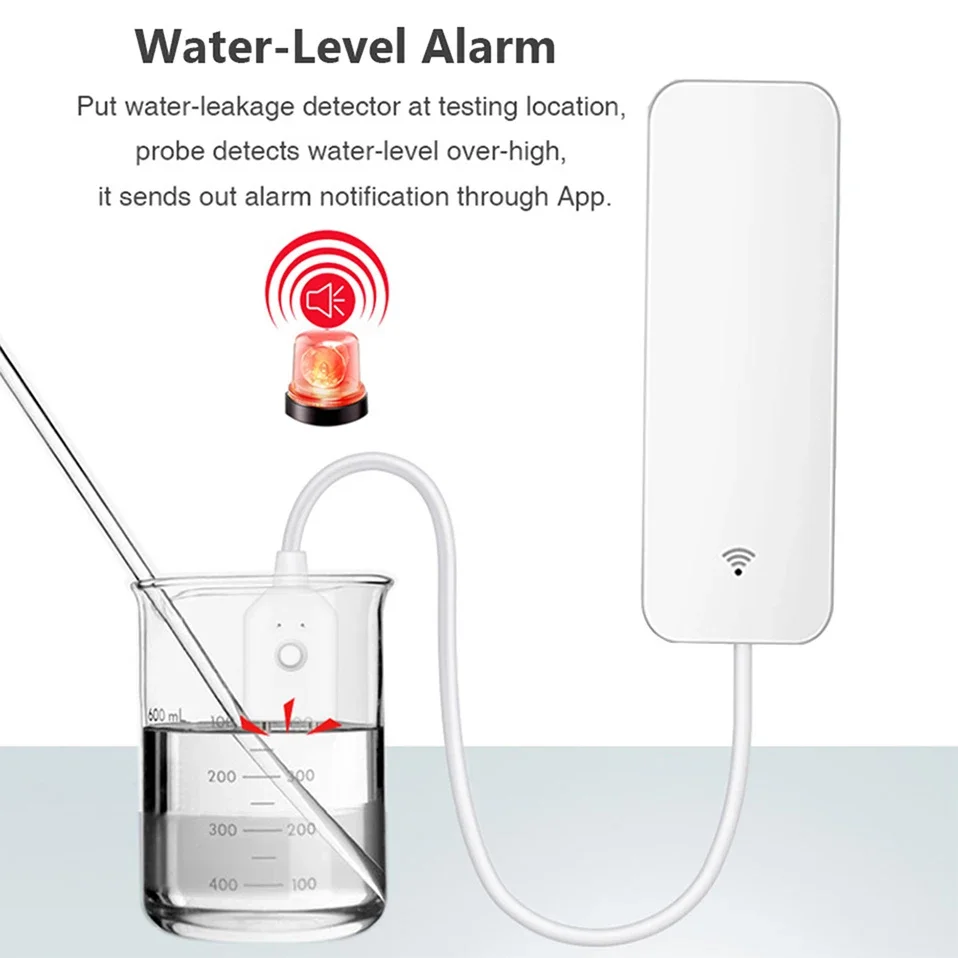 Tuya WiFi Zigbee Water Leak Sensor, Water Leak Detector, Smartlife APP Notification Alerts,Water Flood Alarm Home Security
