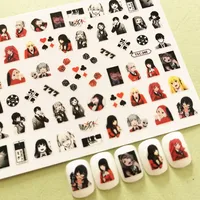 Anime Kakegurui 3D Design Decal Slider Stamping DIY Decarations Tools Back Glue Nail Art Stickers TSC 3 1