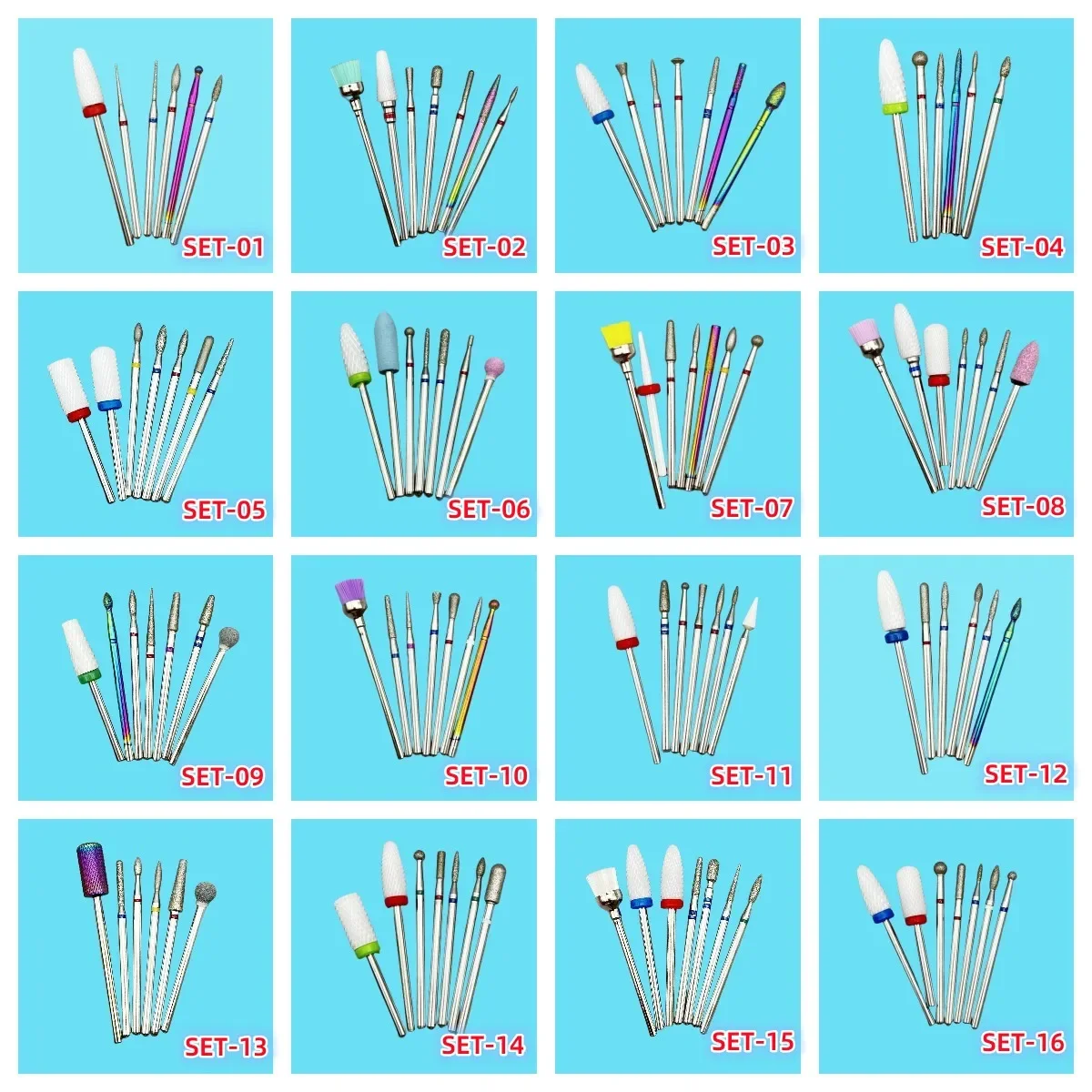 Manicure Tools Diamond Cutter Grinding Bit Milling Cutter Cuticle Nail Grinding Machine Accessories