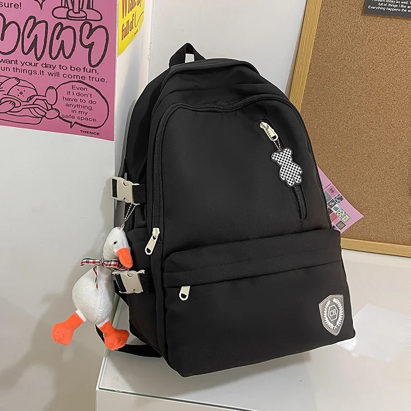 

2022 Cute Women Backpacks Waterproof Multi-Pocket Nylon School Backpack for Student Female Girls Kawaii Laptop Book Pack