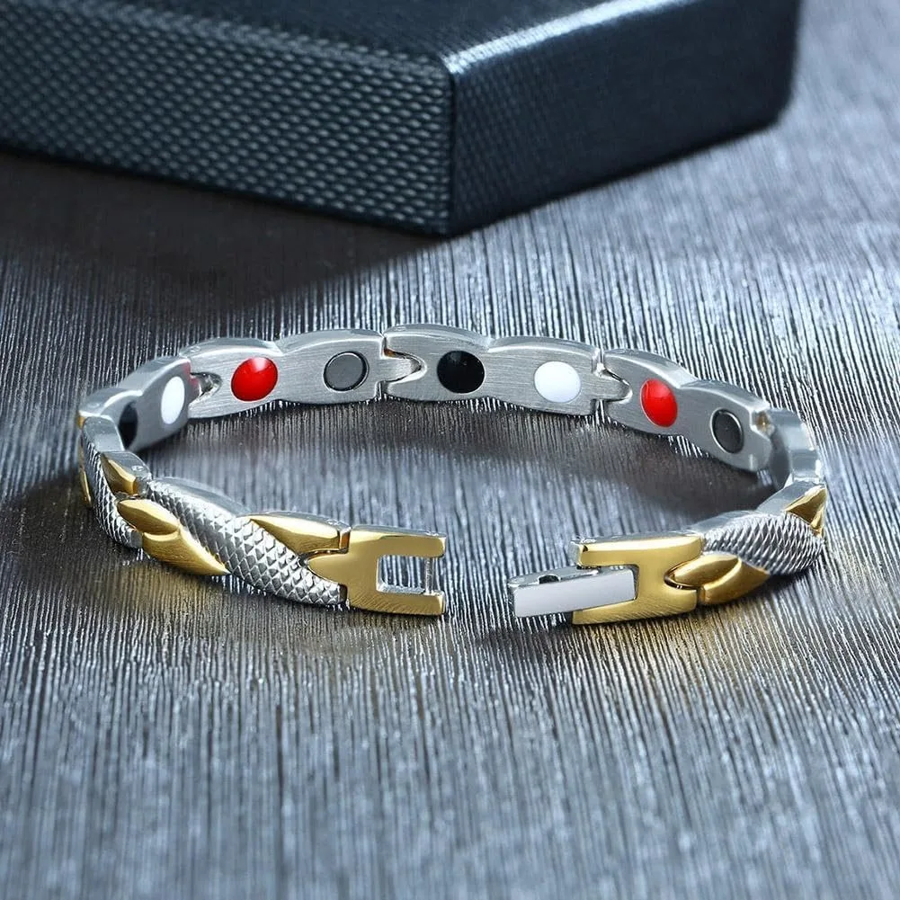 1pc Snake Dragon Pattern Magnetic Therapy Bracelet Healthy Weight Loss Bracelet Sports Luxury Jewelry For Women MenGif