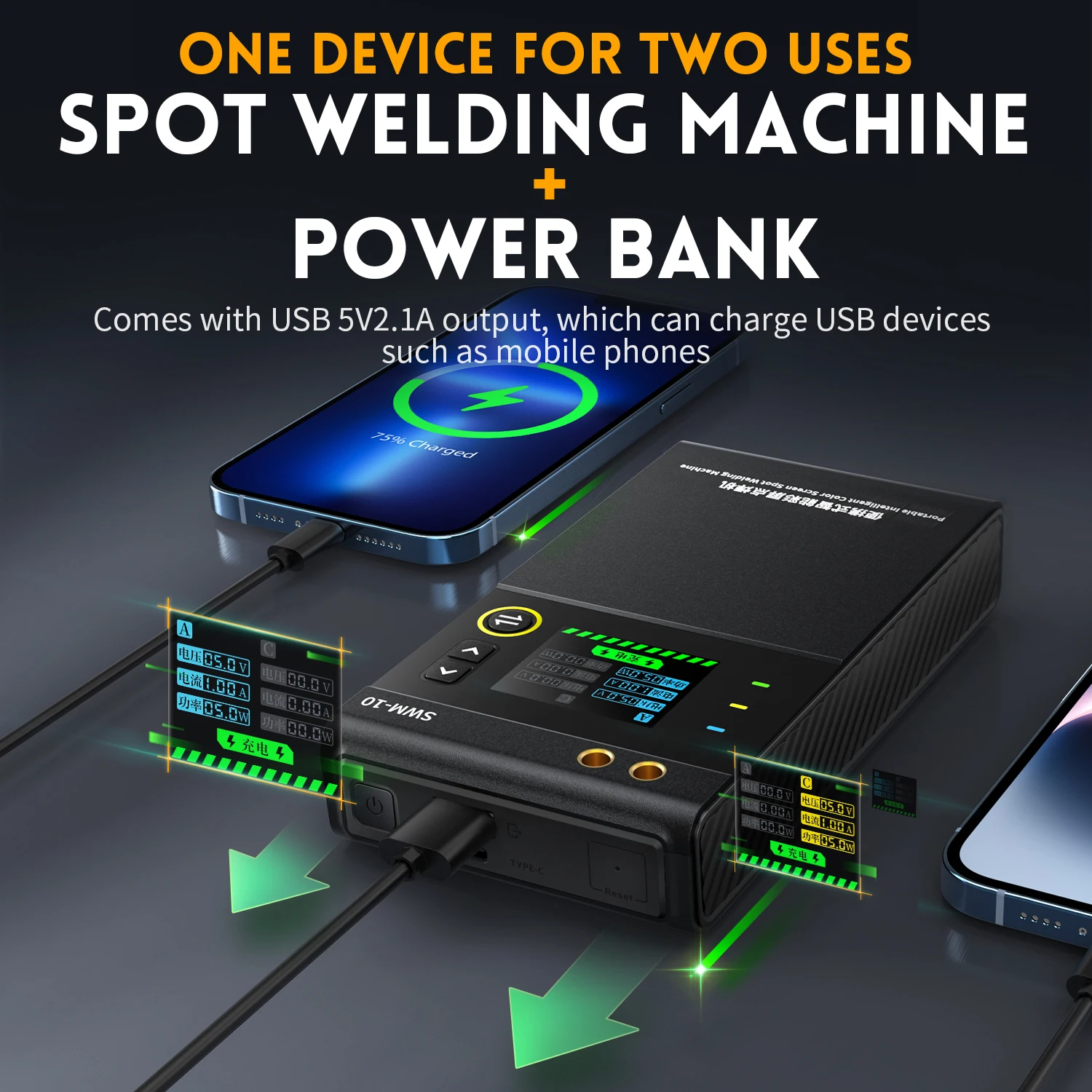 Mini Welding Machine FNIRSI SWM-10 Welding Machine Adjustable Battery Spot Welding Machine Adjustable Up To 0.25mm 5000mah Mini Machine