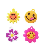 100pcs Pendants DIY Colorful Loom Rubber Band Bracelet Jewelry Making Beads Toy  Colorful Animal Flower Beads Random Style 2023 6