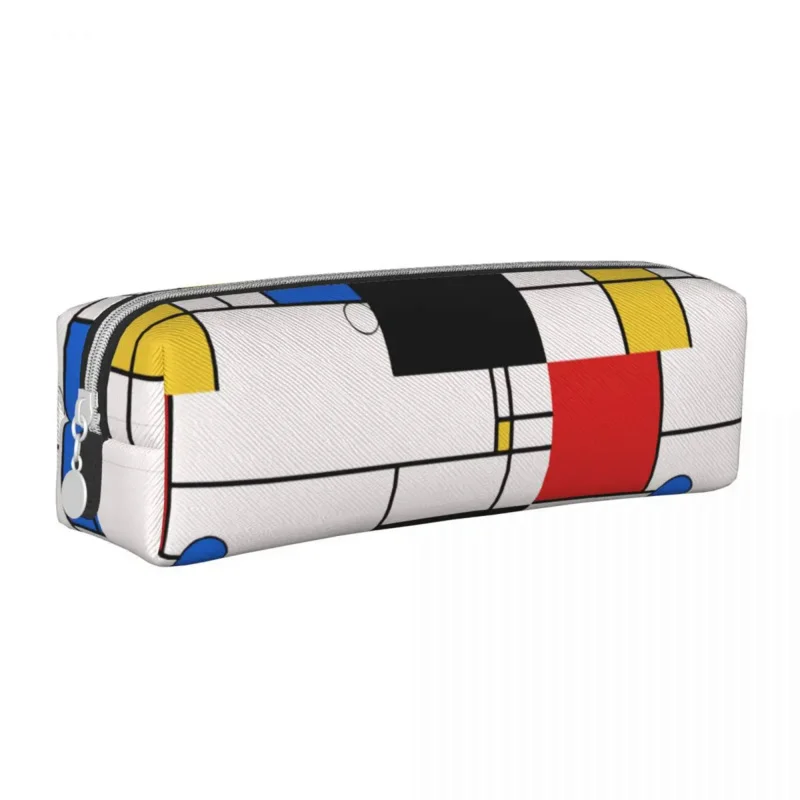 

Пеналы Piet Mondrian с абстрактными квадратами, красные, синие, желтые Чехлы для карандашей, ручка для студентов, школьные принадлежности для косметики