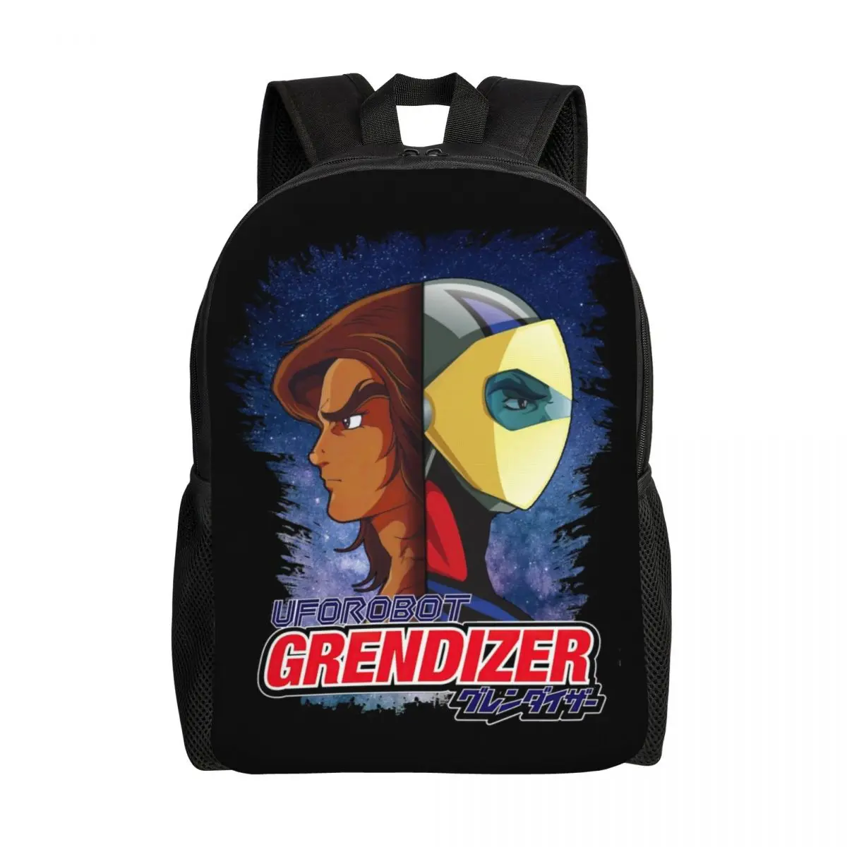 

Customized UFO Robot Grendizer With Actarus Backpack Men Women Casual Bookbag for School College Anime Manga Bags