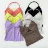 Impact Longline Strappy Top With Logo Backless Gym Clothes Women Scrunch Built-in Bra With Removable Cups Yoga Tank Tops 4