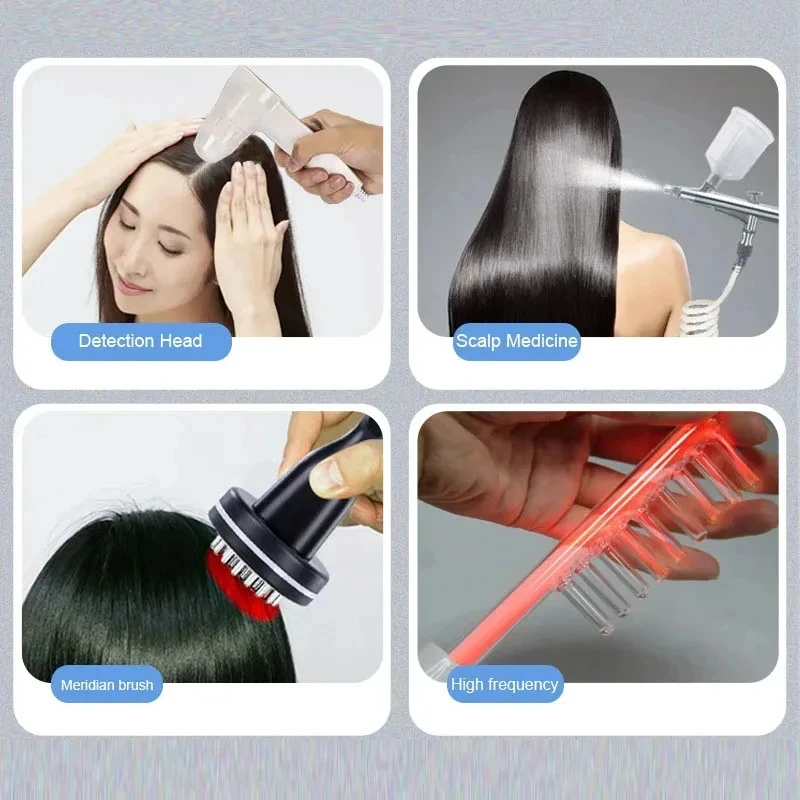 Professional Hair Scalp Care Machine Nanometer Spray Hair Therapy Machines Anti-hair Loss Scalp Massager for Salon
