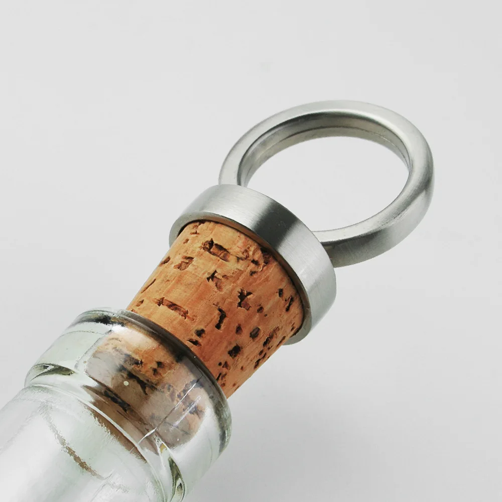 Ring Buckle Bottle Stopper Home Brew Wine Jar Plug Beer Bottle Oak Cork Pudding Container Wood Lid Cap 17mm Bottl Cap Keeper